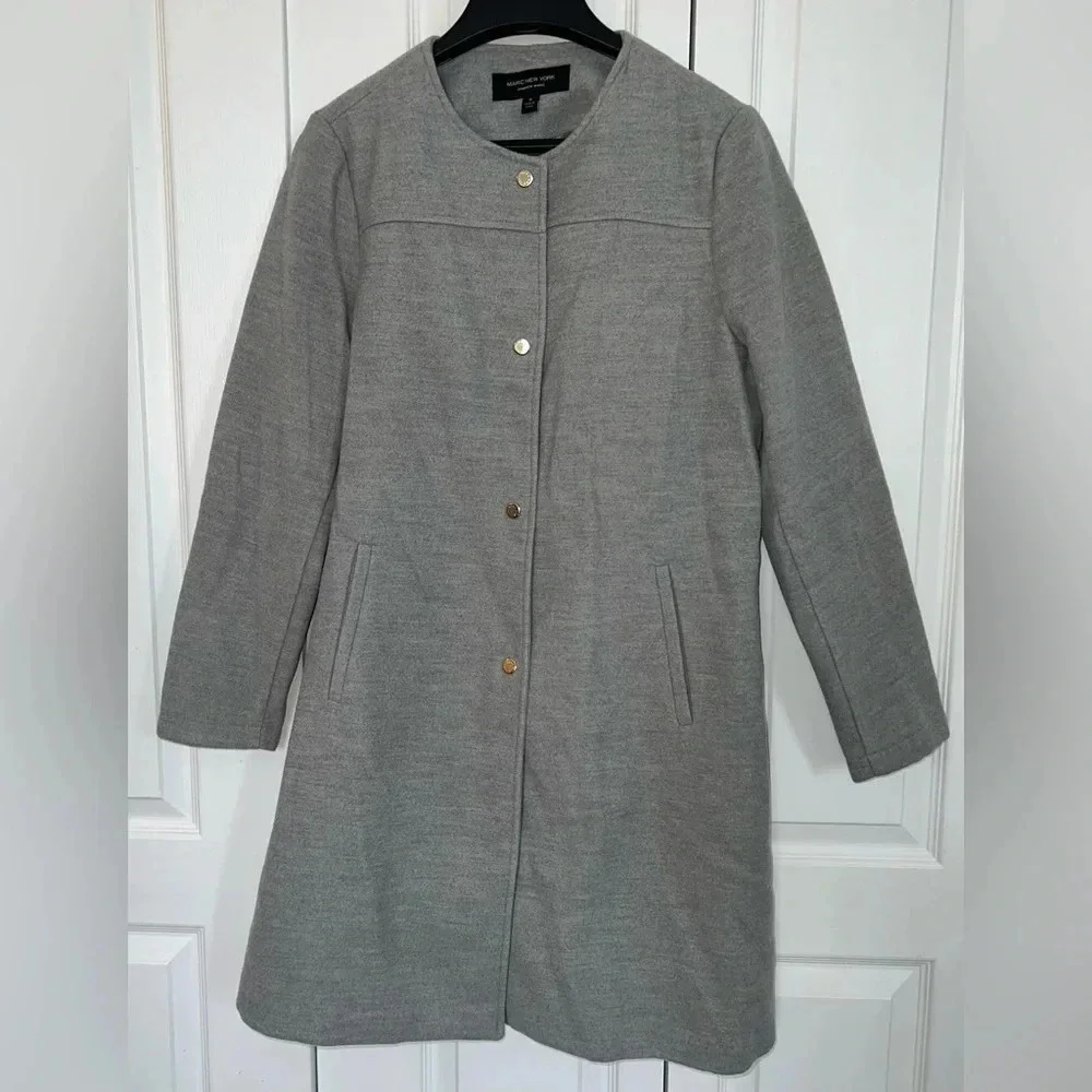 Marc New York Andrew Marc Women Gray Coat M
